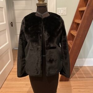 H&M Black Faux Fur Jacket